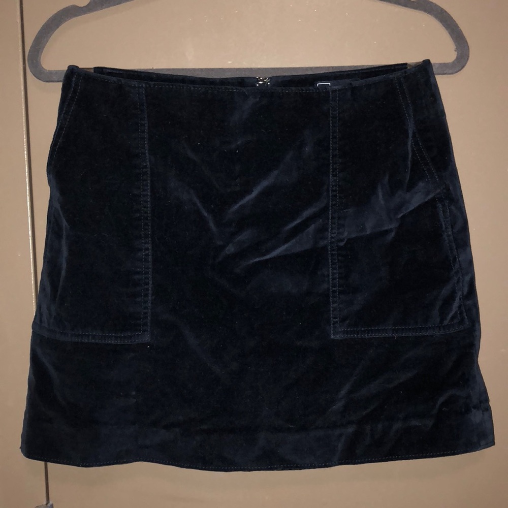 Velvet navy gap skirt